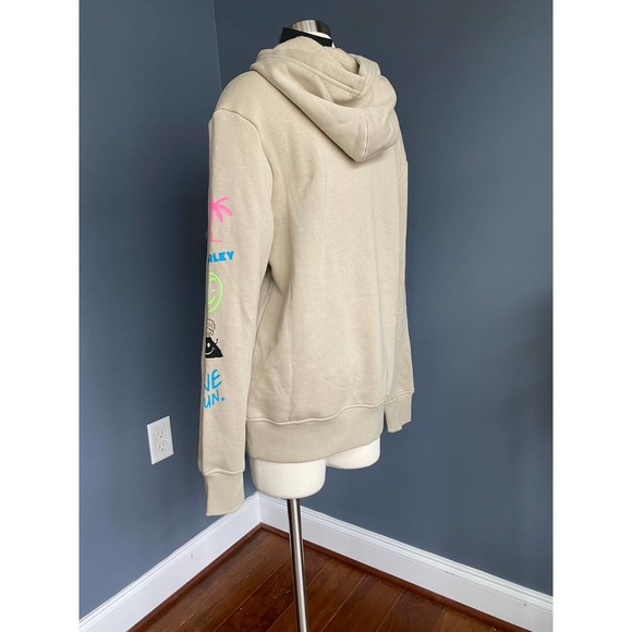 Hurley men's tan Bel-Air West Side fleece pullover hoodie, size Small (NWT) - Picture 5 of 8